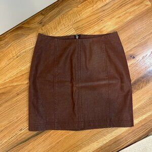 Free People Modern Femme Faux Leather Mini Skirt size 4